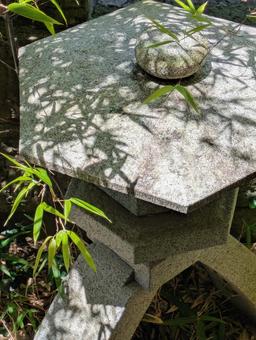 石灯籠と笹2507 石灯籠と笹2507の写真