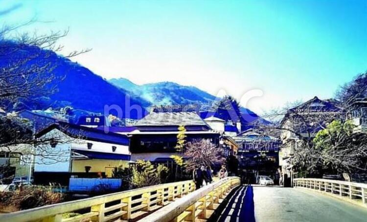 箱根の風景 箱根,青い,１月の写真素材