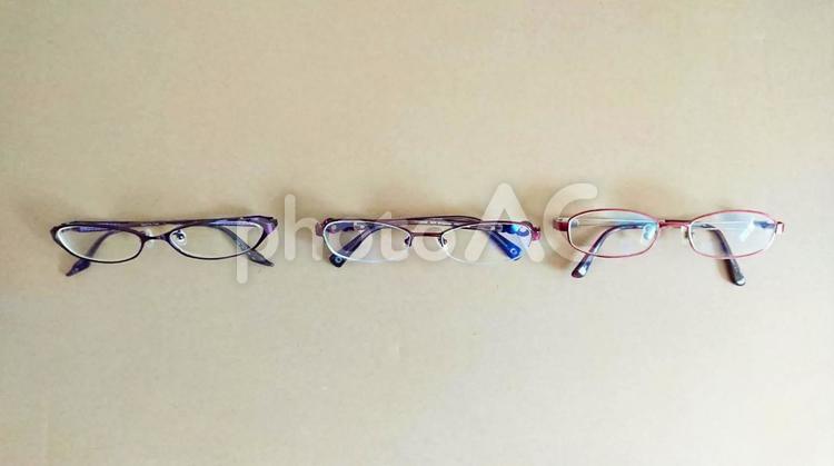 3眼鏡３ メガネ,めがね,眼鏡の写真素材