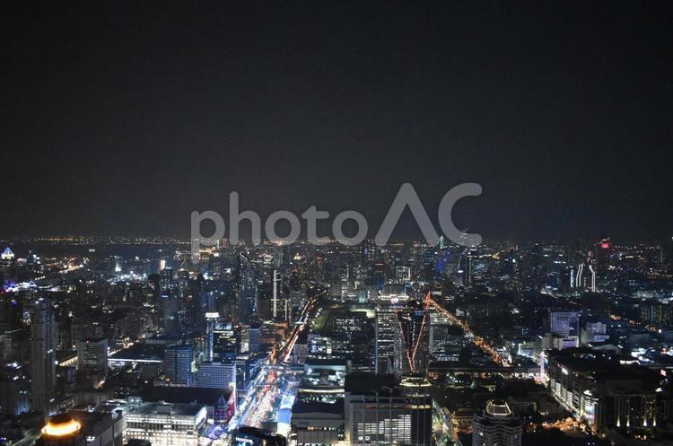 バンコクの展望台からの夜景 タイ,バンコク,夜景の写真素材