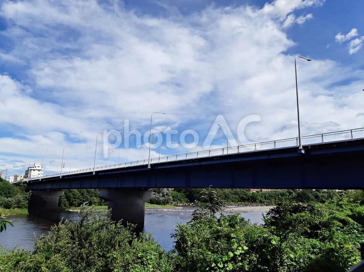 南部大橋（群馬県前橋市） 南部大橋,橋,川の写真素材
