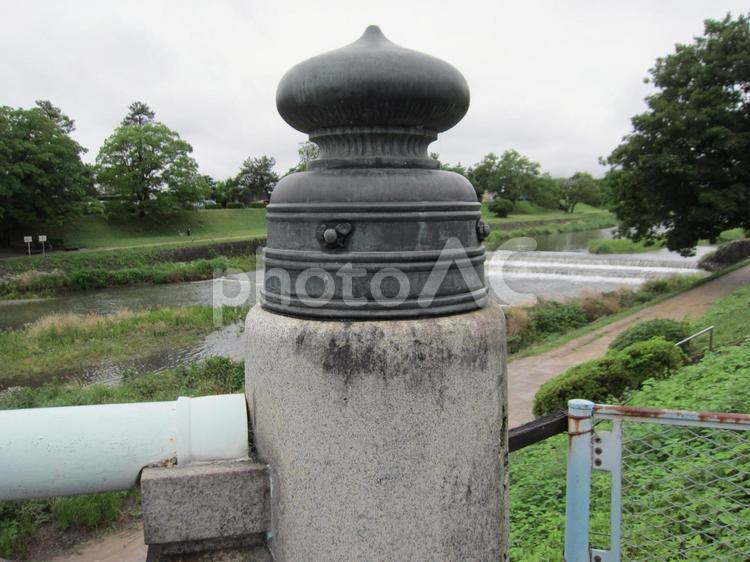 擬宝珠（ぎぼし）は見ていた！。 擬宝珠,ぎぼし,補修の写真素材