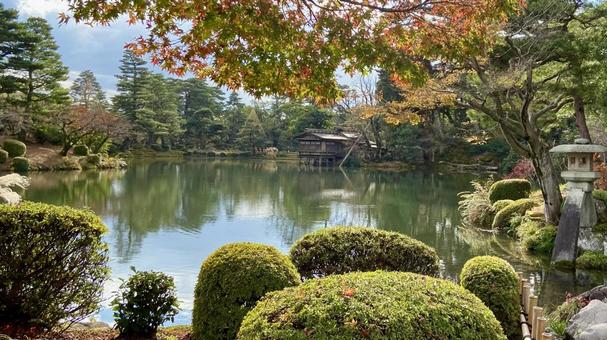 庭園風景 庭園風景 兼六園,庭園,観光地の写真素材