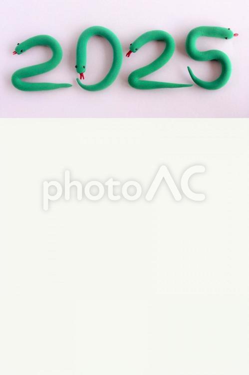 2025年　蛇文字24　縦　上　ピンク 2025年,2025,令和7年の写真素材