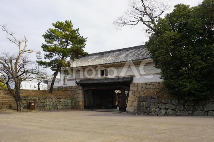香川県　重要文化財　丸亀城　大手一の門　内側から 丸亀城,重要文化財,丸亀市の写真素材