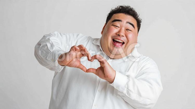推しに捧げる最高の笑顔とハート 推し活,笑顔,ハートの写真素材