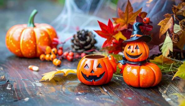 ジャック・オ・ランタンの置物 ハロウィン ジャック・オ・ランタンの置物 ハロウィンの写真