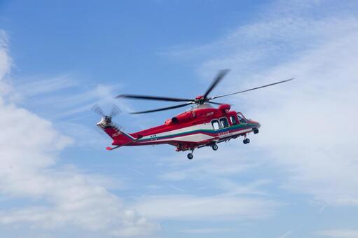 埼玉県防災航空隊のヘリコプター ヘリコプター,防災ヘリ,救助の写真素材