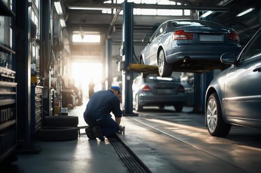 自動車整備工場と、エンジニア・整備士 自動車整備工場と、エンジニア・整備士の写真