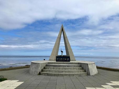 宗谷岬のモニュメント 宗谷岬のモニュメント 最北端,北海道,北の果ての写真素材
