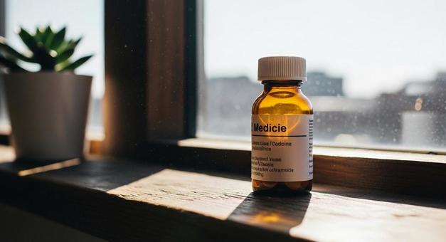 薬瓶 薬瓶 薬,瓶,直射日光の写真素材