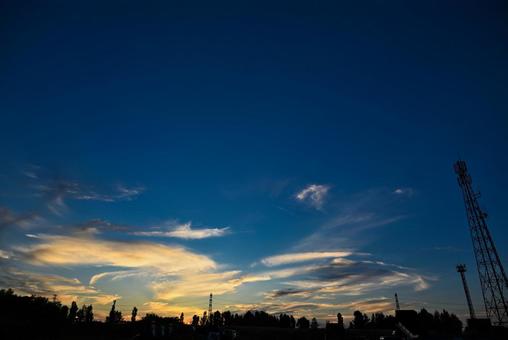 夕焼け 2025/8/13 夕焼け,夕暮れ,夕方の写真素材