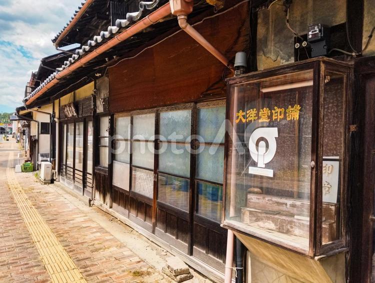 旧き印章の大店 足利,栃木,町並みの写真素材