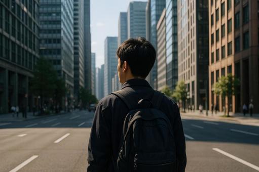 海外移住と新天地の街並みの写真