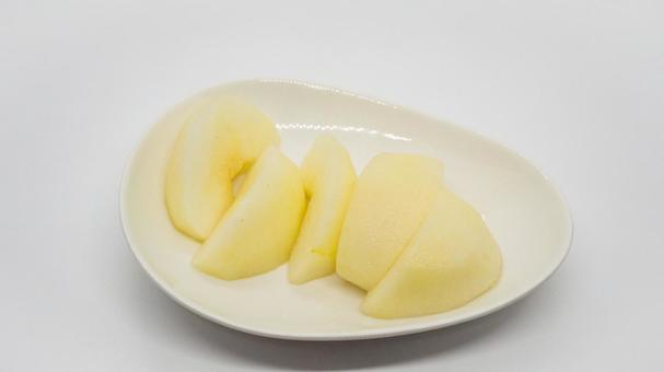 皿に盛られたカット梨 皿に盛られたカット梨 梨,スライス,カットの写真素材