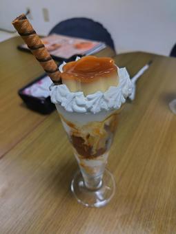 パフェ パフェ プリンパフェ,パフェ,プリンの写真素材