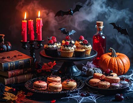 赤と黒のゴシックなハロウィンスイーツ 1 赤と黒のゴシックなハロウィンスイーツ 1の写真