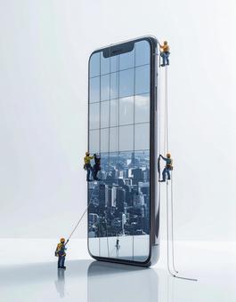 スマホビルの窓清掃 スマホビルの窓清掃の写真