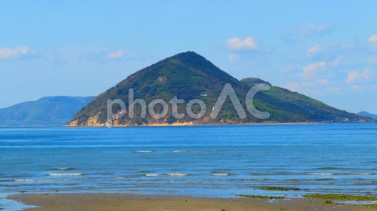 ４月上旬の瀬戸内海と島々 背景,瀬戸内海,自然の写真素材