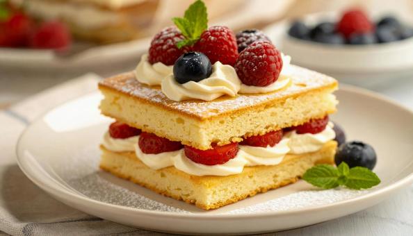 美味しそうなラズベリーのケーキ 美味しそうなラズベリーのケーキの写真