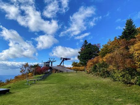 蔵王テラス 紅葉シーズン 蔵王テラス 紅葉シーズン 蔵王,秋,蔵王テラスの写真素材