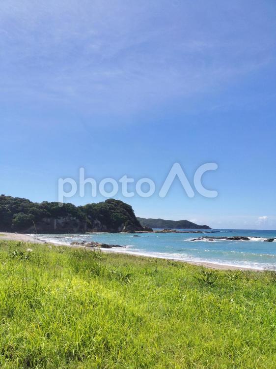 高知県の夏の海と空（足摺岬近辺） 高知県,足摺,海の写真素材