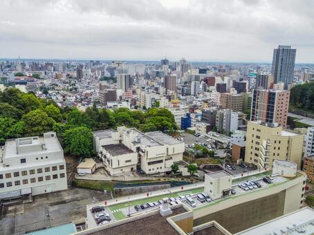【栃木県】県庁から望む宇都宮の街並み 栃木県,宇都宮市,栃木県庁の写真素材