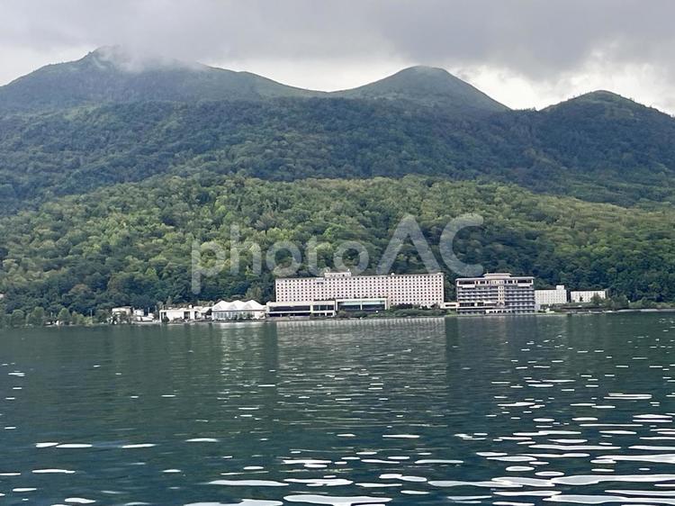 洞爺湖　観光船からの風景　洞爺湖町 洞爺湖,観光船,船の写真素材