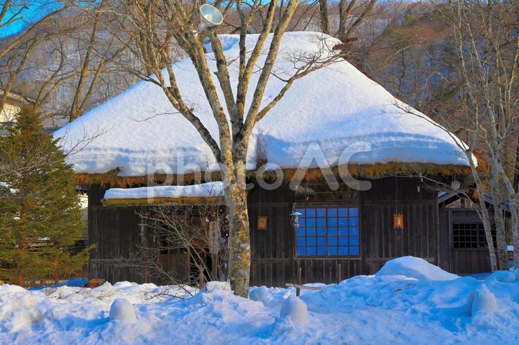 平家の里（栃木湯西川） 昔の街並み,街並み,復元の写真素材