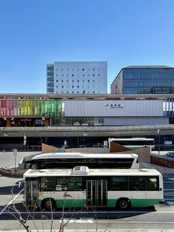 奈良駅前バスターミナル 奈良,奈良駅,駅の写真素材