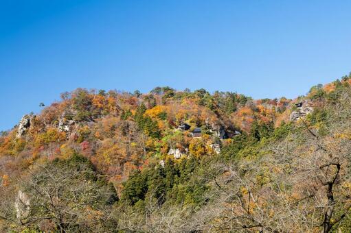 紅葉の山寺⒂ 秋,紅葉,山寺の写真素材