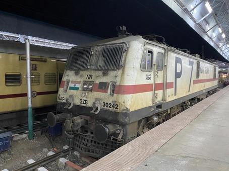 インドの機関車 インドの機関車の写真