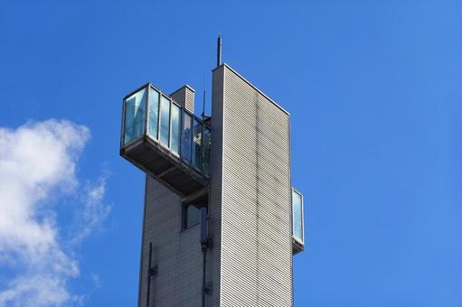 コアやまくにの展望台（アップ） コアやまくに,山国町,コアの写真素材