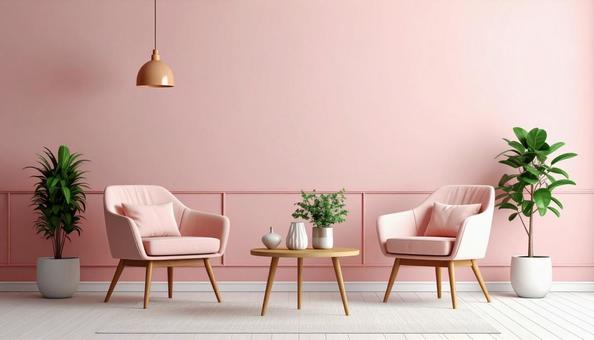 ポップでカラフルなリビングルーム ポップでカラフルなリビングルームの写真