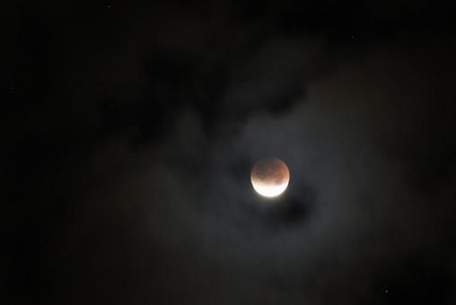 部分月食 部分月食 月食,月,夜空の写真素材