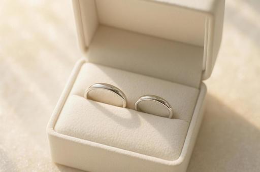 ケースに入った結婚指輪 ケースに入った結婚指輪の写真