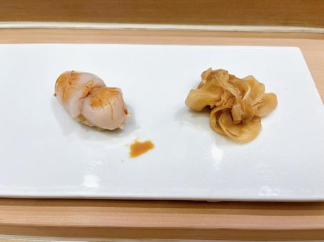 ホタテのお寿司 ホタテ,寿司,夜ごはんの写真素材