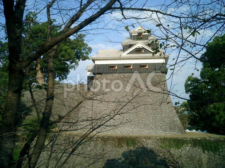 熊本城の飯田丸五階櫓 熊本城の写真素材