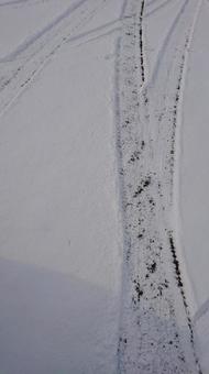 雪道 雪道の写真