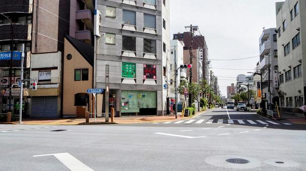 東京の下町・亀戸の街並み(江東区) 東京の下町・亀戸の街並み(江東区)の写真