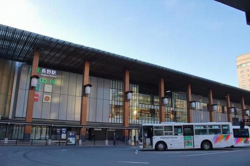 長野駅、善光寺口 jr,jr東日本,しなの鉄道の写真素材