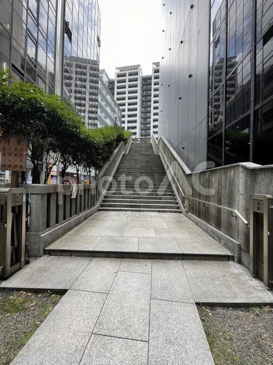 都会の階段 階段,都市,街並みの写真素材