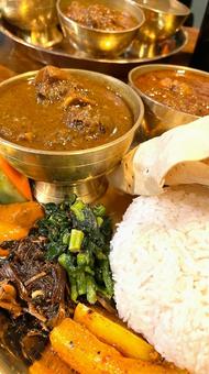 Photo, dal bhat, curry, india, 