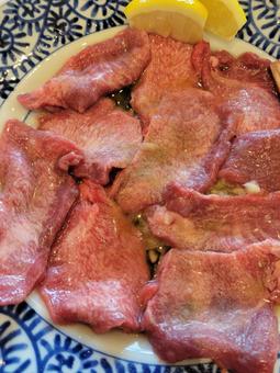 生タン 生タン 牛肉,肉,タンの写真素材
