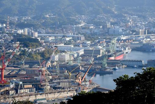 Shipbuilding town Sasebo, sasebo, shipbuilding, ferry, JPG