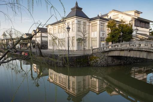 倉敷美観地区の街並み リフレクション 倉敷美観地区の街並み リフレクション 倉敷,美観地区,レトロの写真素材