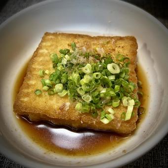 厚揚げ出汁豆腐 厚揚げ出汁豆腐 旦那飯,男の料理,手料理の写真素材