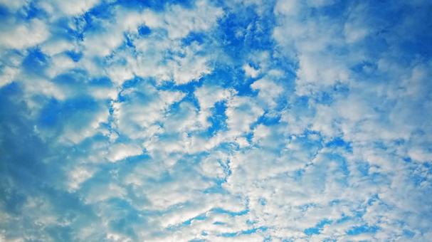雲のある青空 雲のある青空の写真