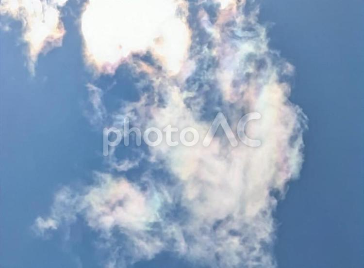 彩雲が綺麗 空,彩雲,綺麗の写真素材