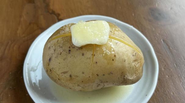 じゃがバター じゃがバター じゃがバター,じゃがいも,バターの写真素材